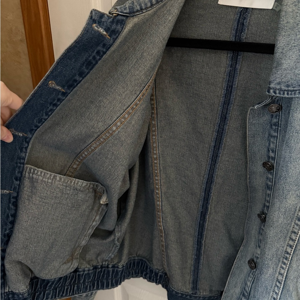 Mustard Seed Denim Bomber Jacket - Picture 6 of 8